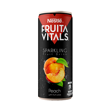 Nestle Fruita Vitals Sparkling Fruit Drink - Peach - 250ml