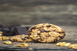 Soft, doughy laced with chocolate chips and chopped walnuts